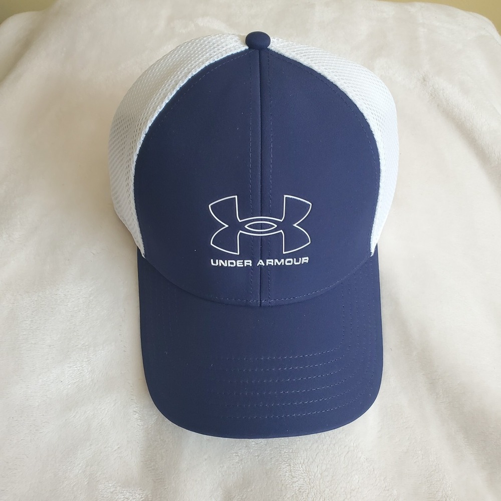 Men's Under Armour ISO-CHILL Driver Mesh Golf Cap Hat Midnight Navy L/XL